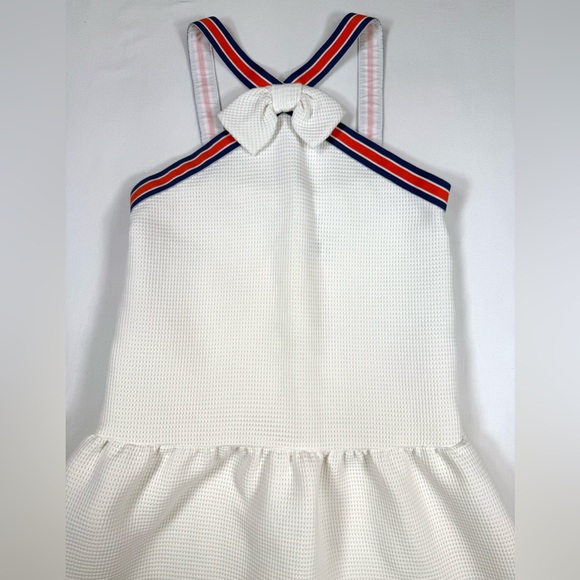 JANIE & JACK Girls Waffle Bow Dress Drop Waist Halter Tennis Sport 10 Activewear - Picture 7 of 12
